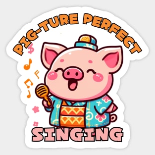 Singing pig Sticker